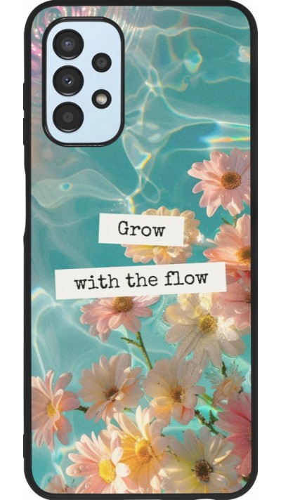 Coque Samsung Galaxy A13 5G - Silicone rigide noir Summer 2025 Grow with the flow