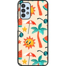 Samsung Galaxy A13 5G Case Hülle - Silikon schwarz Summer 2025 Pattern soleil