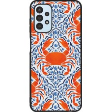 Coque Samsung Galaxy A13 5G - Silicone rigide noir Crabs and pearls Summer 2026