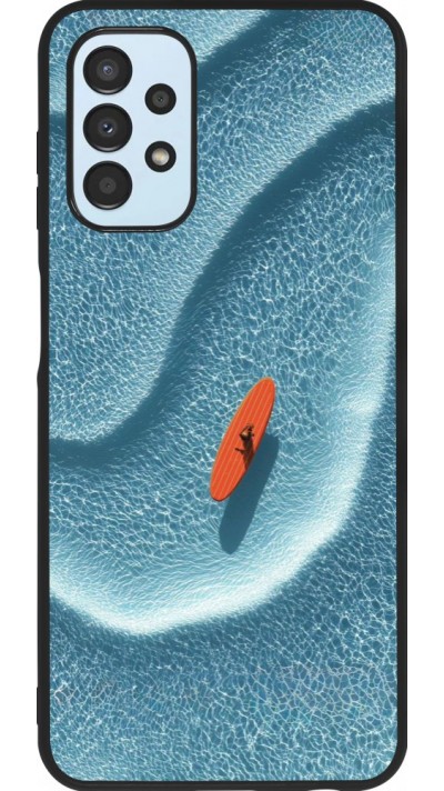 Coque Samsung Galaxy A13 5G - Silicone rigide noir Orange surf Summer 2026