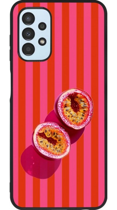 Coque Samsung Galaxy A13 5G - Silicone rigide noir Passion fruit Summer 2026