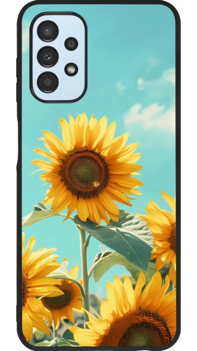 Coque Samsung Galaxy A13 5G - Silicone rigide noir Sunflowers Summer 2026