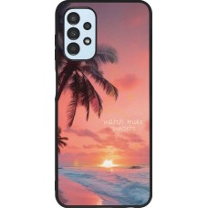 Coque Samsung Galaxy A13 5G - Silicone rigide noir Watch more sunsets Summer 2026