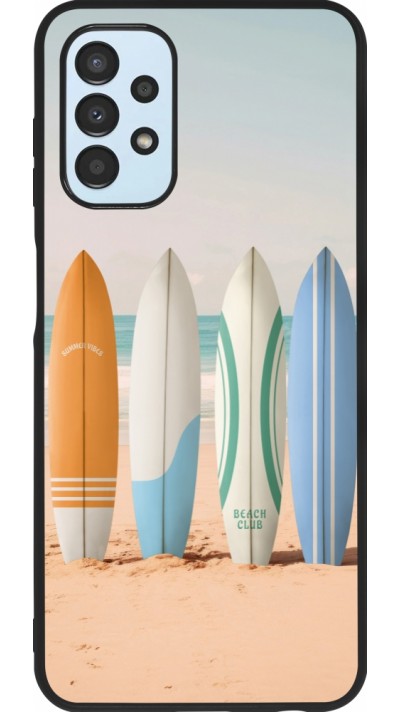 Coque Samsung Galaxy A13 5G - Silicone rigide noir Summer surfboard 2025