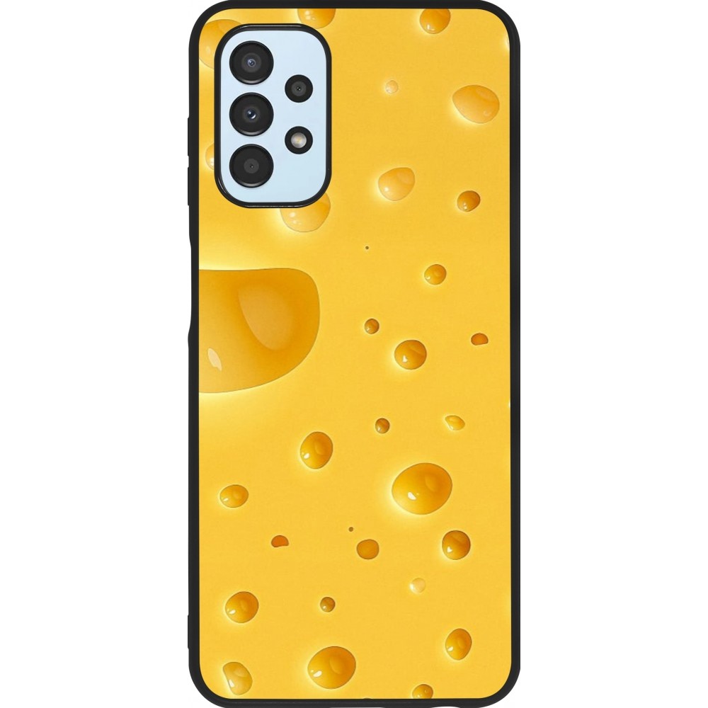 Coque Samsung Galaxy A13 5G - Silicone rigide noir Fête Nationale Suisse Cheese