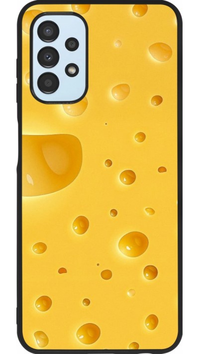 Samsung Galaxy A13 5G Case Hülle - Silikon schwarz  Nationalfeiertag Schweiz Cheese