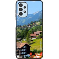Samsung Galaxy A13 5G Case Hülle - Silikon schwarz  Nationalfeiertag Schweiz Landschaft