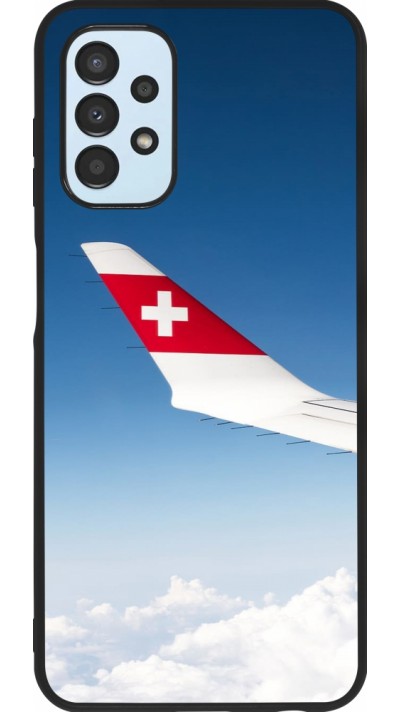 Samsung Galaxy A13 5G Case Hülle - Silikon schwarz  Schweizer Nationalfeiertag Sky Swiss Flag