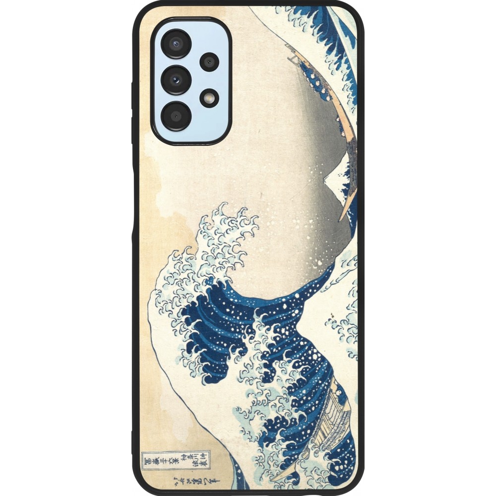 Coque Samsung Galaxy A13 5G - Silicone rigide noir Tableau art - La Grande Vague de Kanagawa - Hokusai