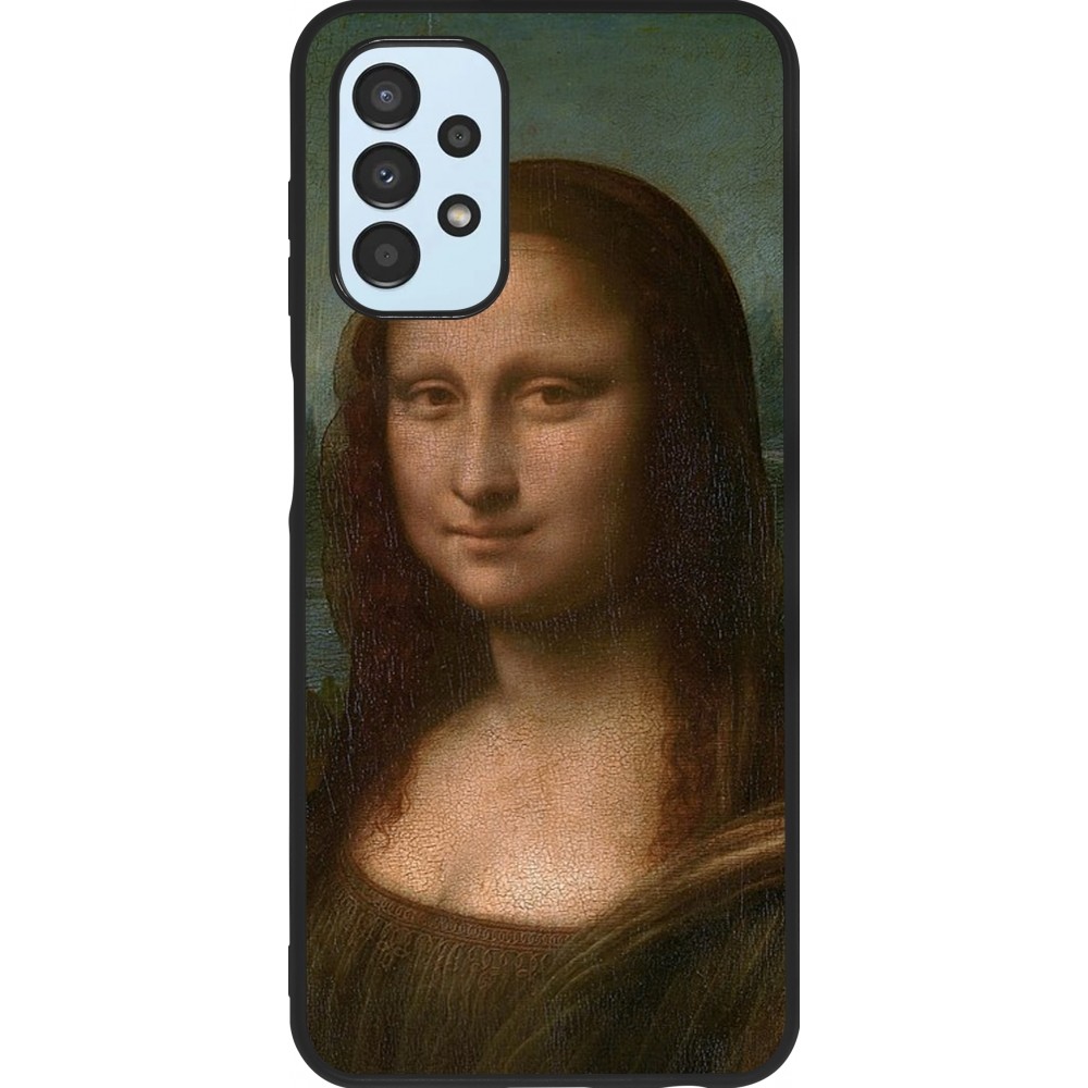 Coque Samsung Galaxy A13 5G - Silicone rigide noir Tableau art - La Joconde - Léonard de Vinci