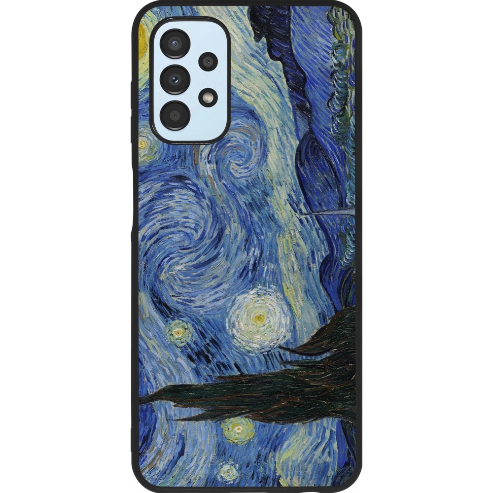 Coque Samsung Galaxy A13 5G - Silicone rigide noir Tableau art - La Nuit étoilée - Van Gogh