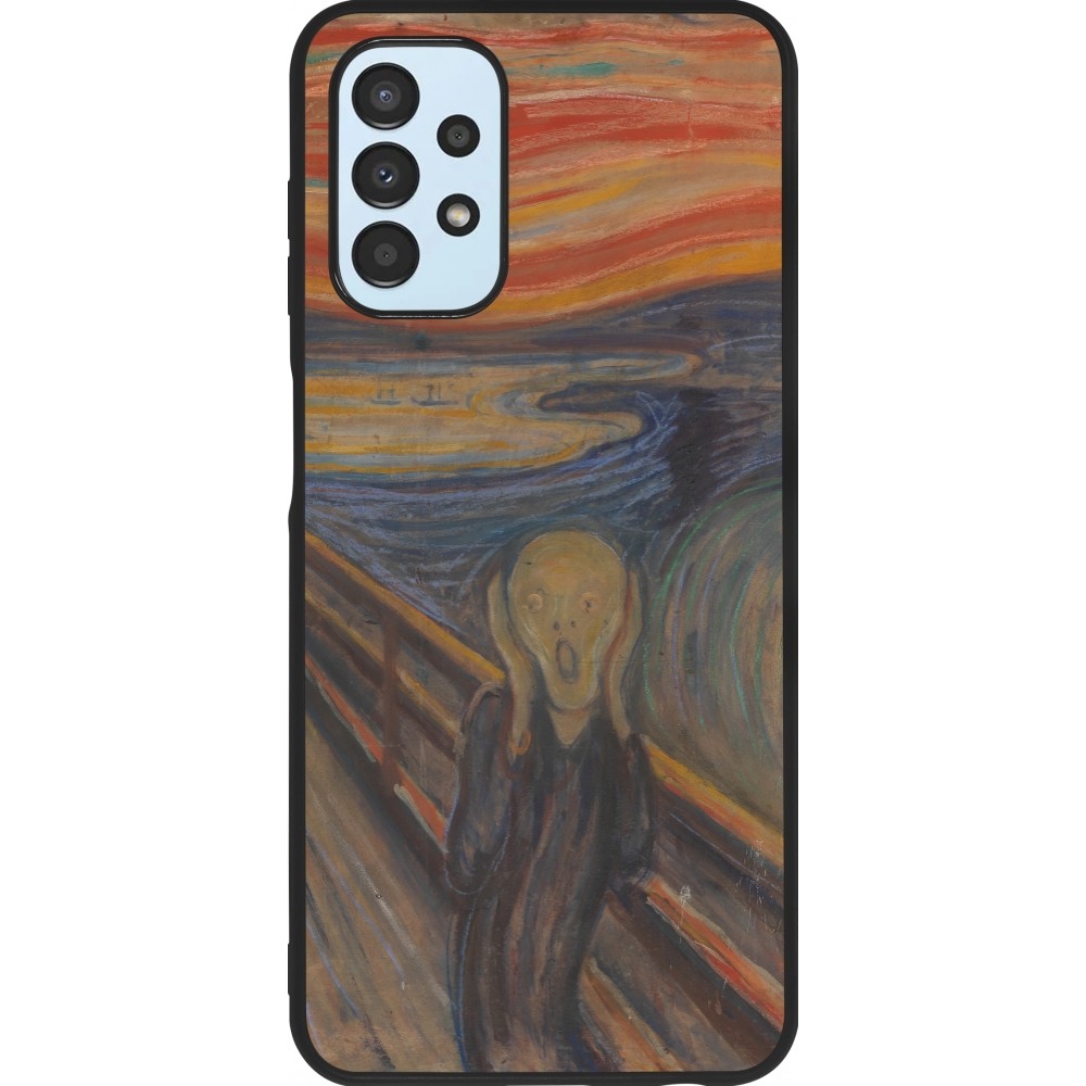 Coque Samsung Galaxy A13 5G - Silicone rigide noir Tableau art - Le Cri - Edvard Munch