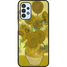 Coque Samsung Galaxy A13 5G - Silicone rigide noir Tableau art - Les Tournesols - Van Gogh