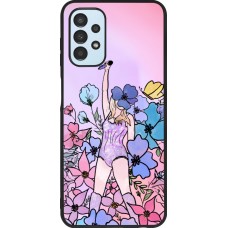 Coque Samsung Galaxy A13 5G - Silicone rigide noir Taylor Swift Sketch - Pink