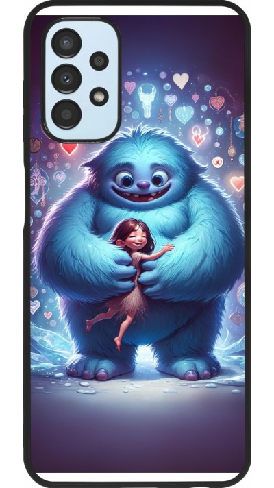 Coque Samsung Galaxy A13 5G - Silicone rigide noir Valentine 2024 Fluffy Love