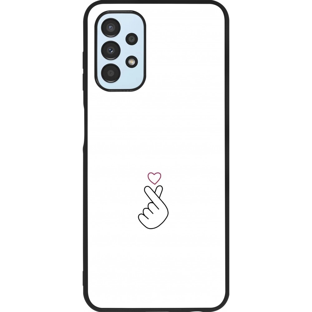 Coque Samsung Galaxy A13 5G - Silicone rigide noir Valentine 2024 heart by Millennials