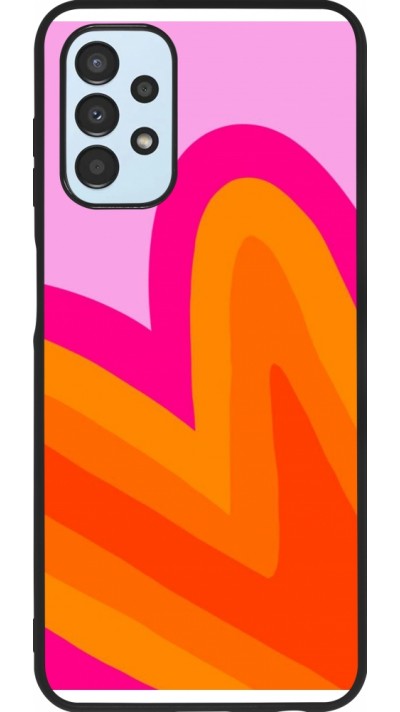 Samsung Galaxy A13 5G Case Hülle - Silikon schwarz Valentine 2024 heart gradient