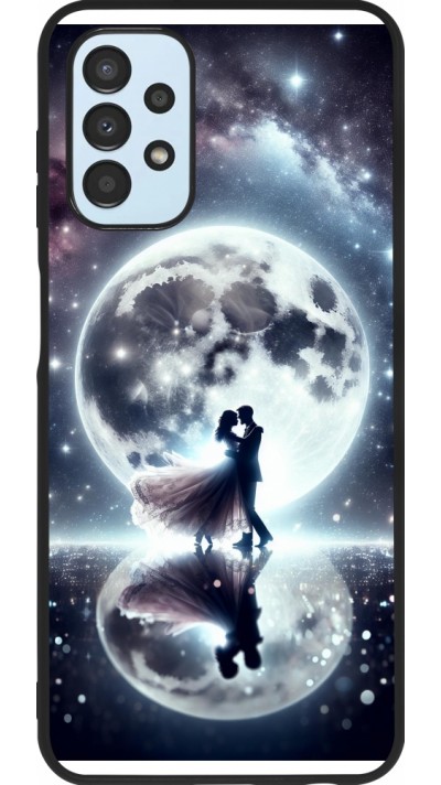 Coque Samsung Galaxy A13 5G - Silicone rigide noir Valentine 2024 Love under the moon