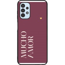 Coque Samsung Galaxy A13 5G - Silicone rigide noir Valentine 2024 mucho amor rosado