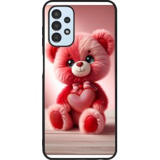Coque Samsung Galaxy A13 5G - Silicone rigide noir Valentine 2024 Ourson rose