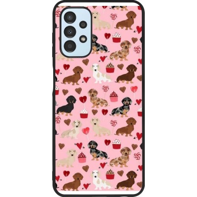 Coque Samsung Galaxy A13 5G - Silicone rigide noir Valentine 2024 puppy love