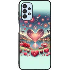 Coque Samsung Galaxy A13 5G - Silicone rigide noir Valentine 2025 Chic