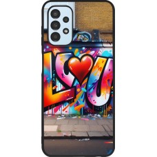 Coque Samsung Galaxy A13 5G - Silicone rigide noir Valentine 2025 Love U Tag