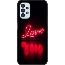 Coque Samsung Galaxy A13 5G - Silicone rigide noir Valentine 2025 Neon Love