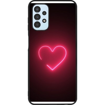 Samsung Galaxy A13 5G Case Hülle - Silikon schwarz Valentine 2023 single neon heart
