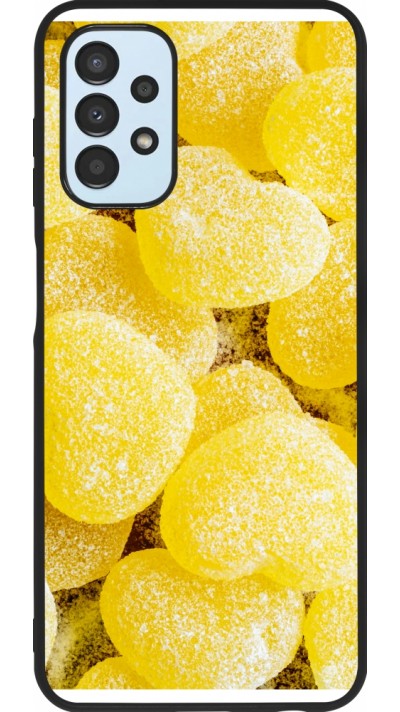 Coque Samsung Galaxy A13 5G - Silicone rigide noir Valentine 2023 sweet yellow hearts