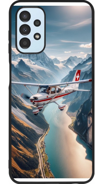 Samsung Galaxy A13 5G Case Hülle - Silikon schwarz Schweizer Alpenflug