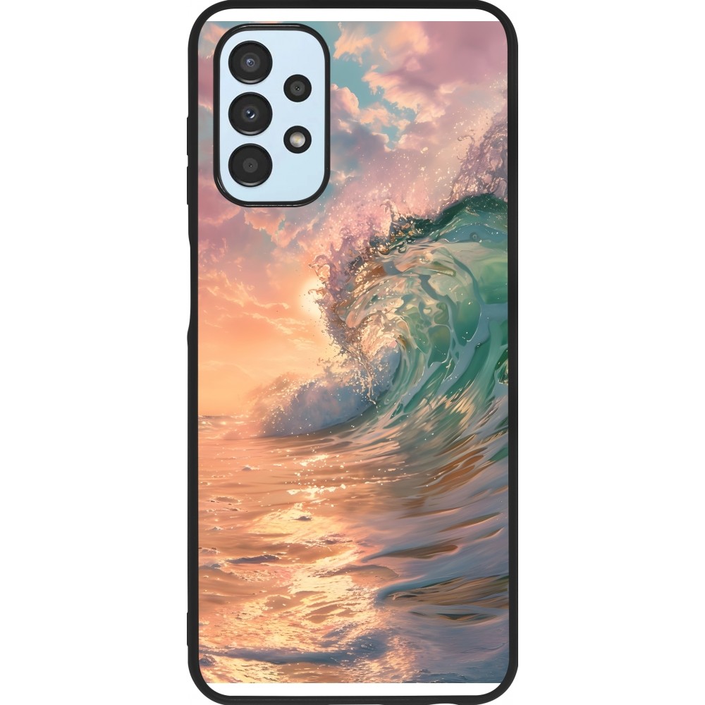 Samsung Galaxy A13 5G Case Hülle - Silikon schwarz Wave Sunset
