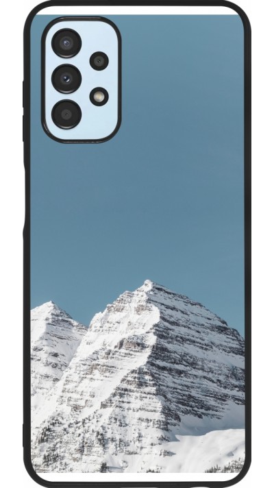 Coque Samsung Galaxy A13 5G - Silicone rigide noir Winter 22 blue sky mountain