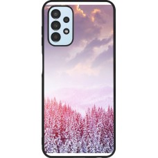 Samsung Galaxy A13 5G Case Hülle - Silikon schwarz Winter 22 Pink Forest