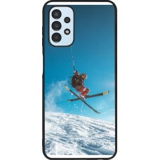 Coque Samsung Galaxy A13 5G - Silicone rigide noir Winter 22 Ski Jump