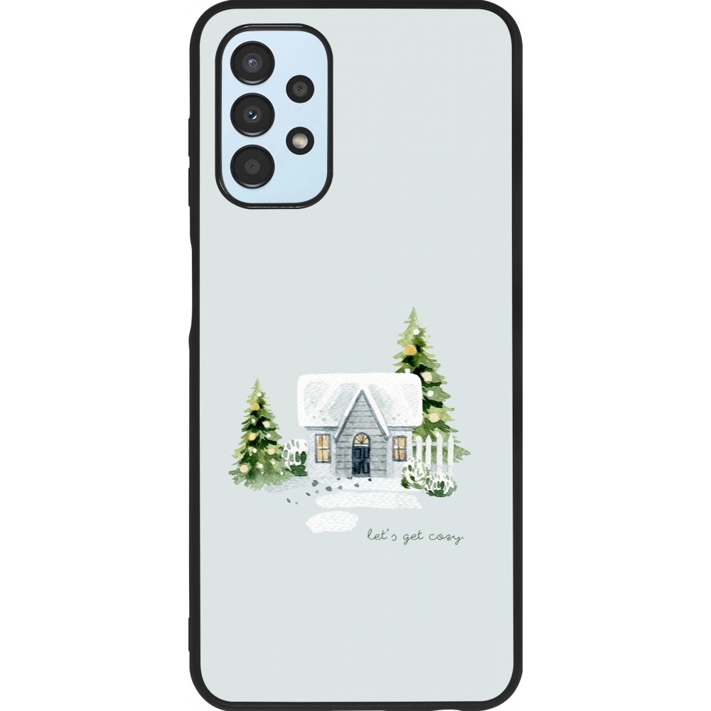Coque Samsung Galaxy A13 5G - Silicone rigide noir Winter 25 Cosy House