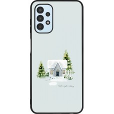 Coque Samsung Galaxy A13 5G - Silicone rigide noir Winter 25 Cosy House