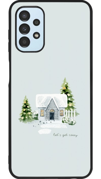 Coque Samsung Galaxy A13 5G - Silicone rigide noir Winter 25 Cosy House