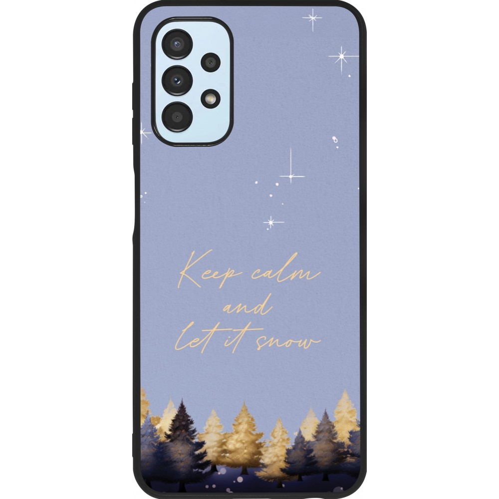 Samsung Galaxy A13 5G Case Hülle - Silikon schwarz Winter 25 Winter illustration of trees