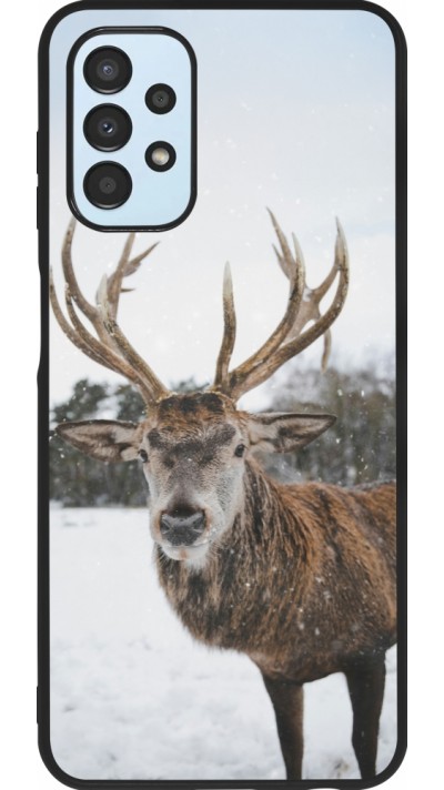 Samsung Galaxy A13 5G Case Hülle - Silikon schwarz Winter 25 Winter reindeer