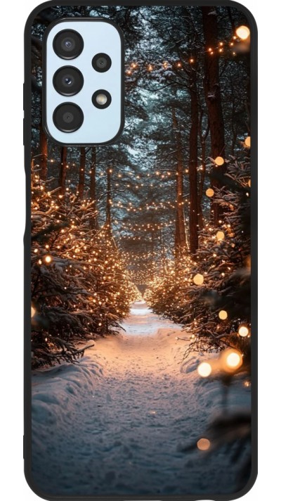 Samsung Galaxy A13 5G Case Hülle - Silikon schwarz Winter 25 Winter snowy road
