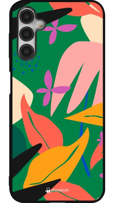 Samsung Galaxy A14 5G Case Hülle - Silikon schwarz Abstract Jungle