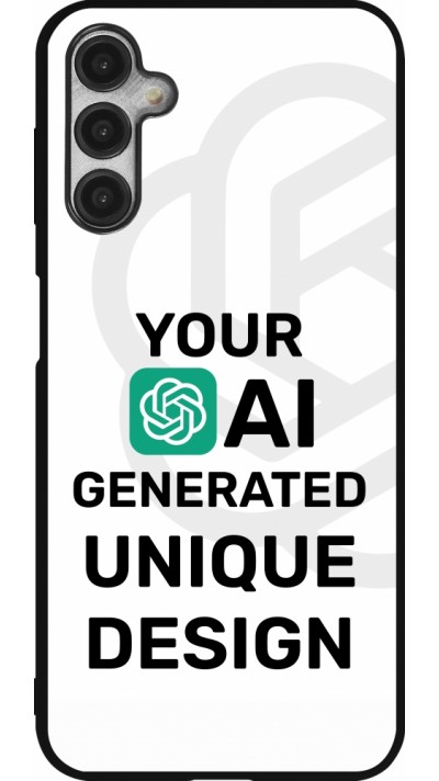 Coque Samsung Galaxy A14 5G - Silicone rigide noir 100% unique générée par intelligence artificielle (AI) avec vos idées