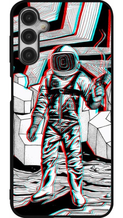Samsung Galaxy A14 5G Case Hülle - Silikon schwarz Anaglyph Astronaut