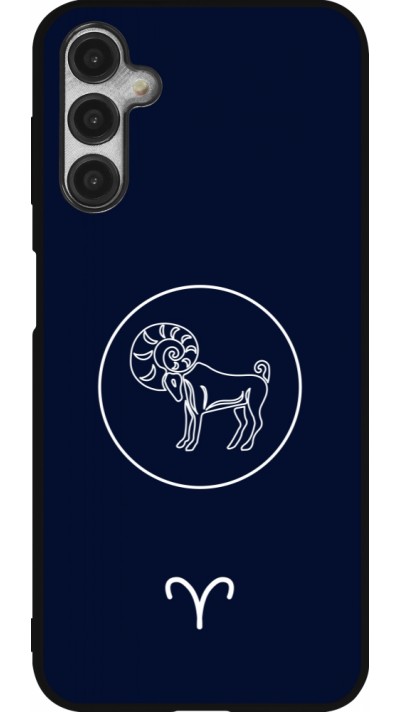 Coque Samsung Galaxy A14 5G - Silicone rigide noir Astrologie Bélier