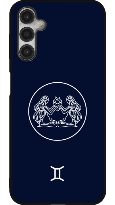Coque Samsung Galaxy A14 5G - Silicone rigide noir Astrologie Gémeaux
