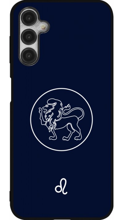 Coque Samsung Galaxy A14 5G - Silicone rigide noir Astrologie Lion