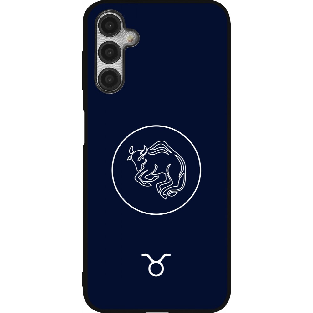Coque Samsung Galaxy A14 5G - Silicone rigide noir Astrologie Taureau