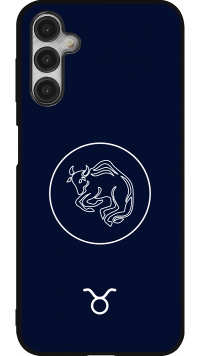 Coque Samsung Galaxy A14 5G - Silicone rigide noir Astrologie Taureau