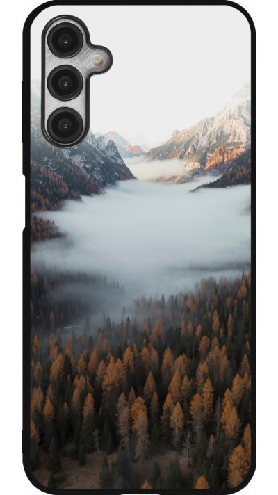 Samsung Galaxy A14 5G Case Hülle - Silikon schwarz Autumn 22 forest lanscape